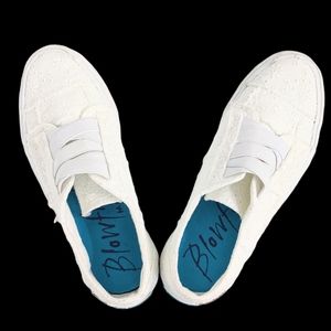 Blowfish white slip-on sneakers